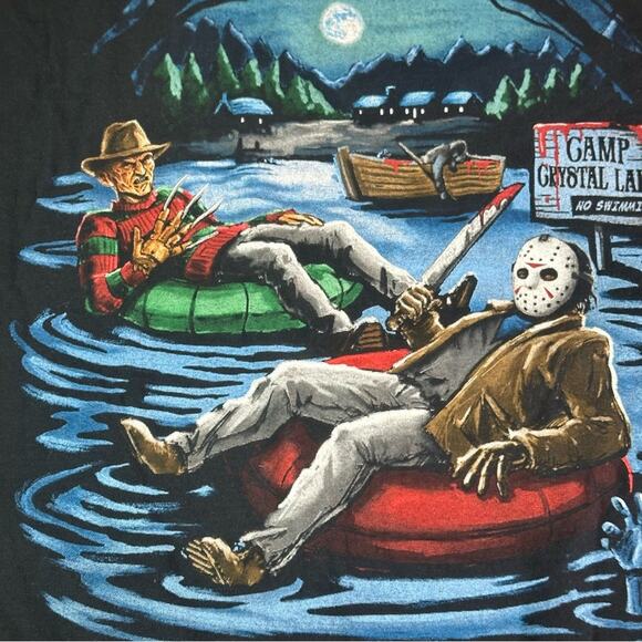 Nightmare on Elm Street/ Friday the 13th Halloween Shirt - Picture 2 of 6